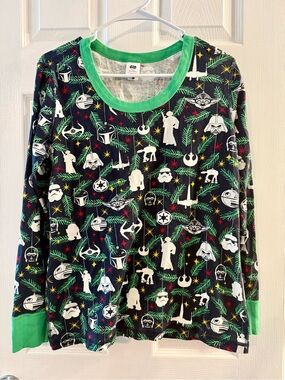 Hanna Andersson Star Wars Long-Sleeve Pajama Top - Black & Green Size Large